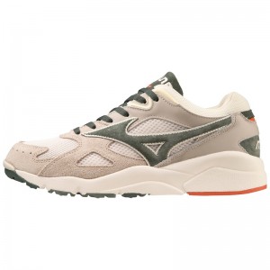 Basket Mizuno Sky Medal Premium Femme Blanche Marron Fleur | France M0879WX