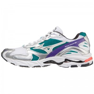 Basket Mizuno Wave Rider 10 Femme Blanche Argent | France M9251FY