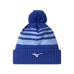 Bonnet Mizuno Breath Thermo Pom Femme Bleu | France M4976IO