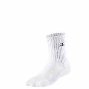 Chaussette Mizuno Volleyball Medium Homme Blanche | France M7540TX