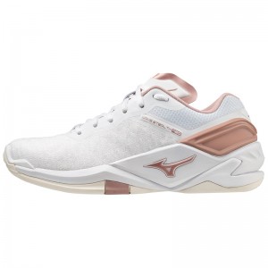 Chaussure Handball Mizuno Wave Stealth Neo Femme Blanche Rose | France M3726LH