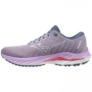 Chaussure Running Mizuno Wave Inspire 19 Femme Violette Blanche Orange Corail | France M9516BN