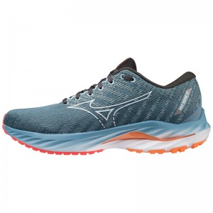 Chaussure Running Mizuno Wave Inspire 19 Homme Bleu Blanche Orange Clair | France M7541IA