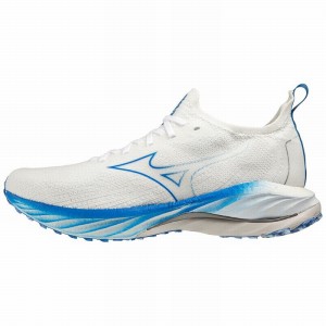 Chaussure Running Mizuno Wave Neo Vent Homme Blanche Bleu | France M4193EC