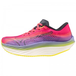 Chaussure Running Mizuno Wave Rebellion Pro Femme Rose Bleu | France M2496FI