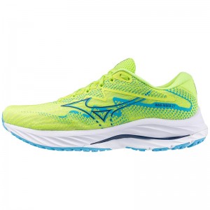 Chaussure Running Mizuno Wave Rider 27 Homme Vert Bleu Marine | France M8643TH