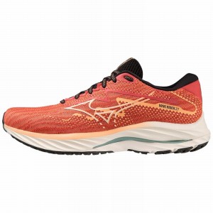 Chaussure Running Mizuno Wave Rider 27 Homme Corail Blanche | France M6129VA