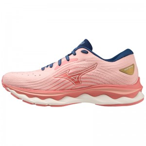 Chaussure Running Mizuno Wave Sky 6 Femme Corail Grise Bleu | France M5049AQ