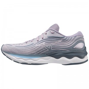 Chaussure Running Mizuno Wave Skyrise 4 Femme Violette Blanche Bleu | France M3517JE