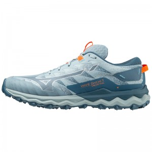 Chaussure Trail Running Mizuno Wave Daichi 7 Homme Bleu Orange Clair | France M2163QS