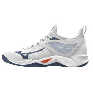 Chaussure Volley Mizuno Wave Dimension Femme Blanche Bleu Marine | France M7826QI