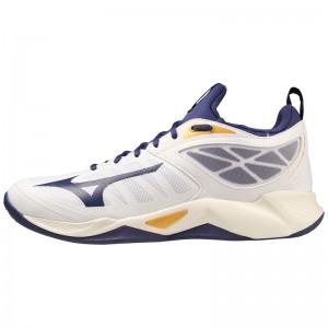 Chaussure Volley Mizuno Wave Dimension Femme Blanche Doré | France M8341XV