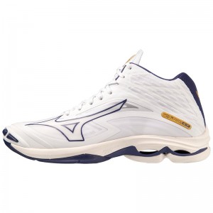 Chaussure Volley Mizuno Wave Lightning Z7Mid Femme Blanche Violette | France M3895UO