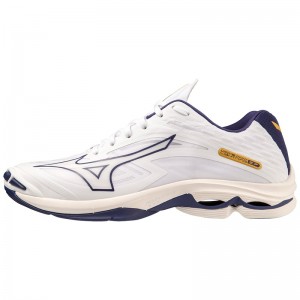 Chaussure Volley Mizuno Wave Lightning Z7 Femme Blanche Doré | France M3521HA