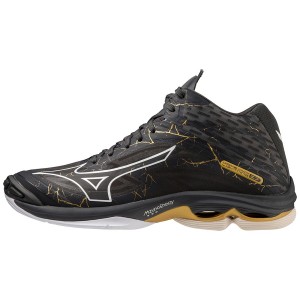 Chaussure Volley Mizuno Wave Lightning Z7Mid Homme Noir Doré | France M1523ZY