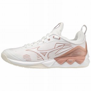 Chaussure Volley Mizuno Wave Luminous 2 Femme Blanche Rose | France M2359VI