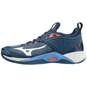 Chaussure Volley Mizuno Wave Momentum 2 Femme Bleu | France M3580CT