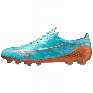 Chaussure de Foot Mizuno Alpha Japan Femme Bleu Doré | France M0179ZN