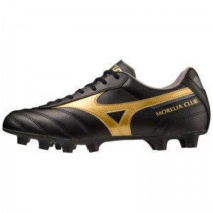 Chaussure de Foot Mizuno Morelia II Club Femme Noir Doré | France M2679HE