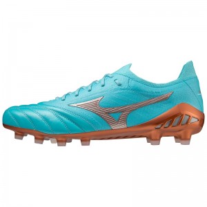 Chaussure de Foot Mizuno Morelia Neo III Beta Japan Femme Bleu Doré | France M9502EG