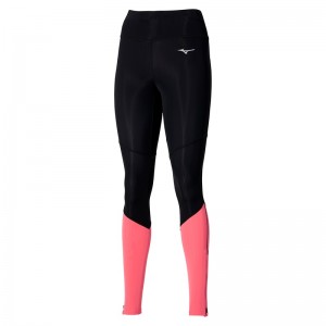 Collant Mizuno Impulse Core Long Femme Noir Corail | France M8407TV