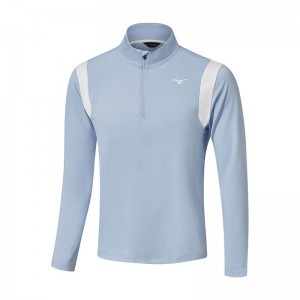 Hauts Mizuno Breeze Elite 1/4 Zip Homme Bleu | France M1538AU