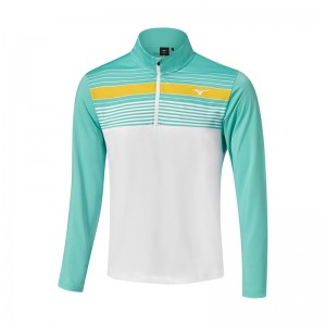 Hauts Mizuno Brz Elite St 1/4 Zip Homme Vert Blanche | France M2860MI