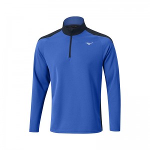 Hauts Mizuno D'hiver Breeze 1/4 Zip Homme Bleu | France M7905QA