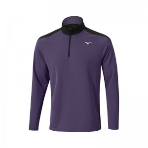 Hauts Mizuno D'hiver Breeze 1/4 Zip Homme Violette | France M3510AT