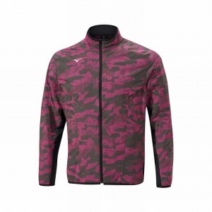 Hauts Mizuno D'hiver Stretch Full Zip Homme Rose | France M8142TJ