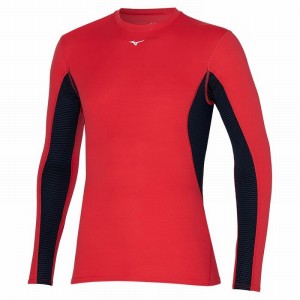 Hauts Mizuno Mid Weight Crew Homme Rouge | France M8549BM