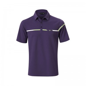 Polo Mizuno Breath Thermo St Homme Violette | France M9603SF