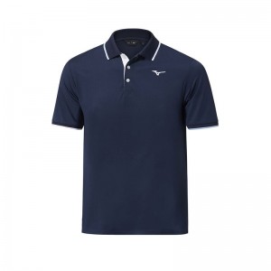 Polo Mizuno QD Comp Plus Homme Bleu Marine | France M8064GX