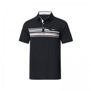 Polo Mizuno QD Elite Stripe Homme Noir | France M7863DL