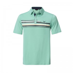 Polo Mizuno QD Elite Stripe Homme Vert | France M0893JZ