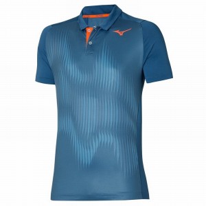 Polo Mizuno Shadow Homme Bleu | France M1239LX