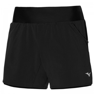 Short Mizuno 2 In 1 4.5 Femme Noir | France M6107MH