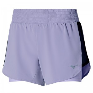 Short Mizuno 2in1 4.5 Femme Violette | France M4571HN