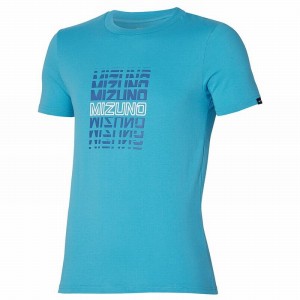 T Shirts Mizuno Athletics Mizuno Tee Homme Bleu | France M4529GB