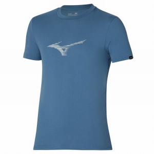 T Shirts Mizuno Athletics RB Tee Homme Bleu | France M7168YR