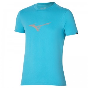 T Shirts Mizuno Athletics RB Tee Homme Bleu | France M0571GE