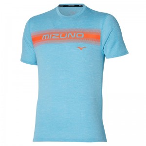 T Shirts Mizuno Core Mizuno Tee Homme Bleu | France M7625QH