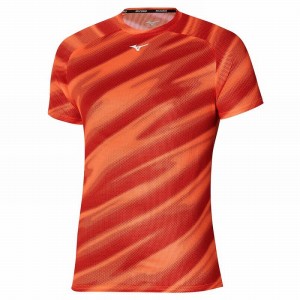 T Shirts Mizuno Dryaeroflow Graphique Tee Homme Orange | France M2064VU