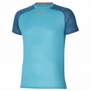 T Shirts Mizuno Dryaeroflow Tee Homme Bleu | France M5910NC