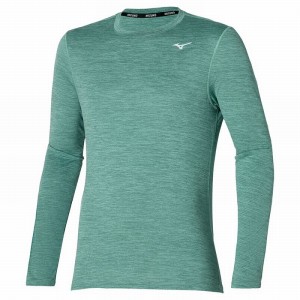 T Shirts Mizuno Impulse Core LS Tee Homme Bleu | France M3258NA