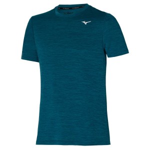 T Shirts Mizuno Impulse Core Tee Homme Bleu | France M5479AD