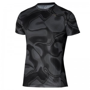 T Shirts Mizuno Premium Aero Tee Homme Noir | France M2714ID