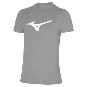 T Shirts Mizuno Rb Logo Tee Homme Grise | France M5324WM