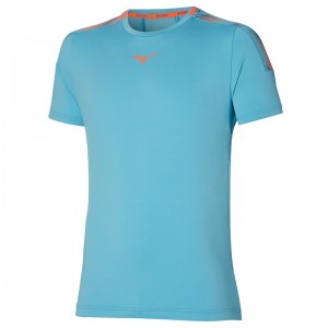 T Shirts Mizuno Shadow Tee Homme Bleu | France M8574ZR