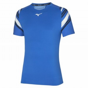 T Shirts Mizuno Shadow Tee Homme Bleu | France M2673DG